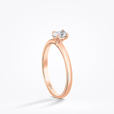 0.30 Karat Pırlanta Oval Tektaş Yüzük - Baroni Diamond (1)