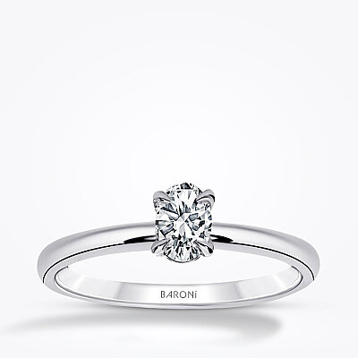 0.30 Karat Pırlanta Oval Tektaş Yüzük - Baroni Diamond
