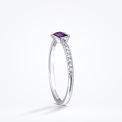 0.31 Karat Pırlanta Ametist Yüzük - Baroni Diamond (1)
