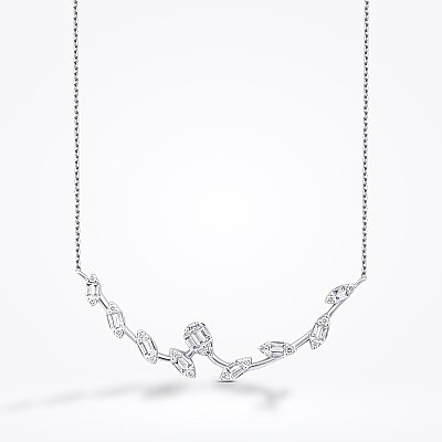 0.31 Karat Pırlanta Bagetli Trend Kolye - Baroni Diamond