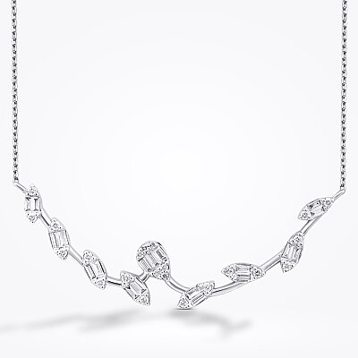0.31 Karat Pırlanta Bagetli Trend Kolye - Baroni Diamond (1)