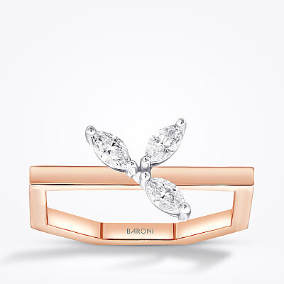 0.34 Karat Pırlanta Geometrik Trend Yüzük - Baroni Diamond
