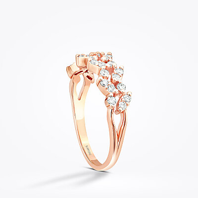 0.35 Karat Pırlanta Çift Sıralı Trend Yüzük - Baroni Diamond (1)