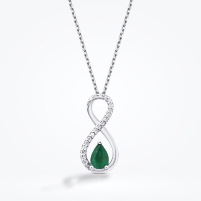 0.37 Karat Pırlanta Zümrüt Kolye - Baroni Diamond (1)