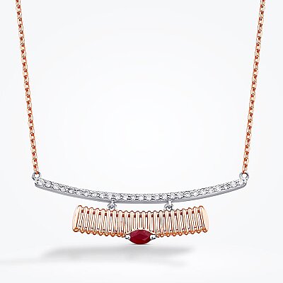 0.39 Karat Pırlanta Yakut Kolye - Baroni Diamond (1)