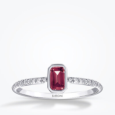 0.39 Karat Pırlanta Yakut Yüzük - Baroni Diamond