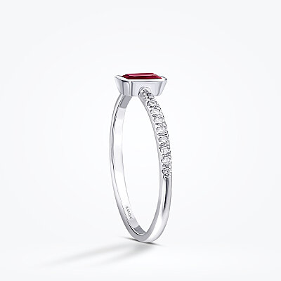 0.39 Karat Pırlanta Yakut Yüzük - Baroni Diamond (1)