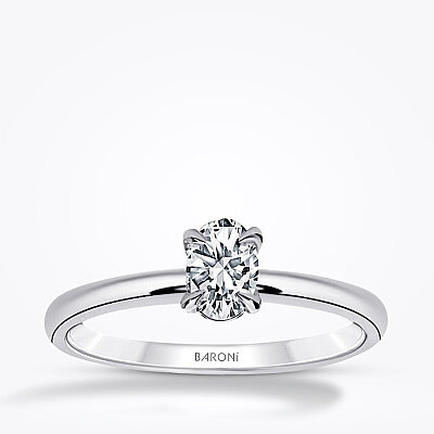0.40 Karat Pırlanta Oval Tektaş Yüzük - Baroni Diamond
