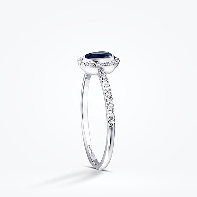 0.40 Karat Pırlanta Safir Yüzük - Baroni Diamond (1)