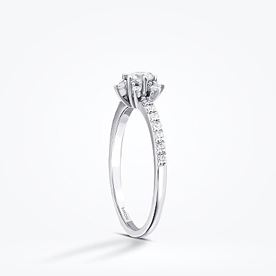 0.43 Karat Pırlanta Lotus Tektaş Yüzük - Baroni Diamond (1)