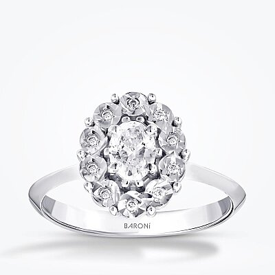 0.43 Karat Pırlanta Tomurcuk Yüzük - Baroni Diamond