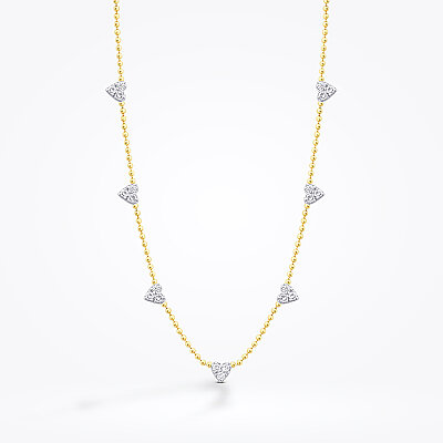 0.44 Karat Pırlanta Kalp Detaylı Kolye - Baroni Diamond