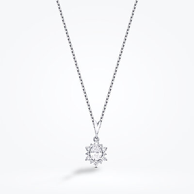 0.44 Karat Pırlanta Oval Kolye - Baroni Diamond