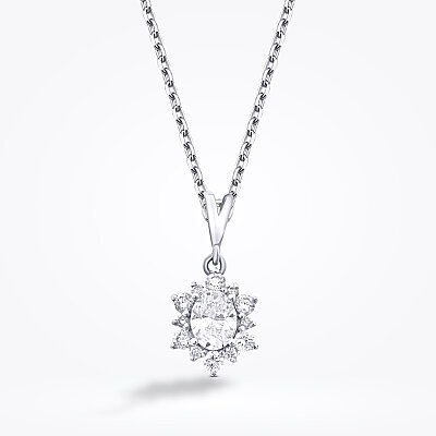 0.44 Karat Pırlanta Oval Kolye - Baroni Diamond (1)