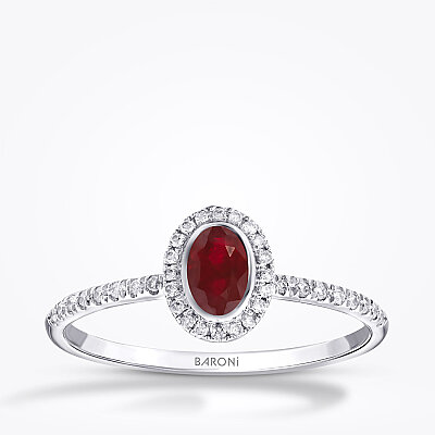 0.44 Karat Pırlanta Yakut Yüzük - Baroni Diamond