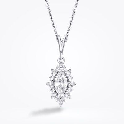 0.46 Karat Pırlanta Markiz Kolye - Baroni Diamond (1)