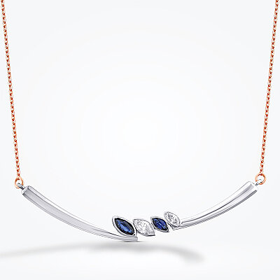 0.47 Karat Pırlanta Safir Kolye - Baroni Diamond (1)