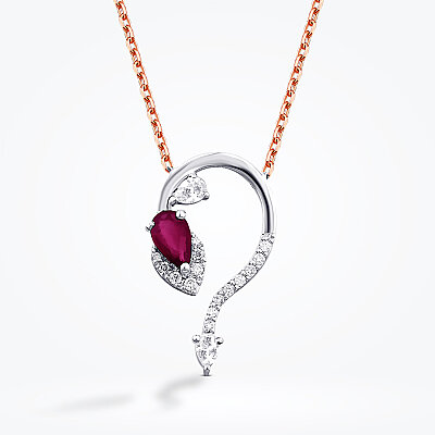 0.48 Karat Pırlanta Yakut Kolye - Baroni Diamond (1)