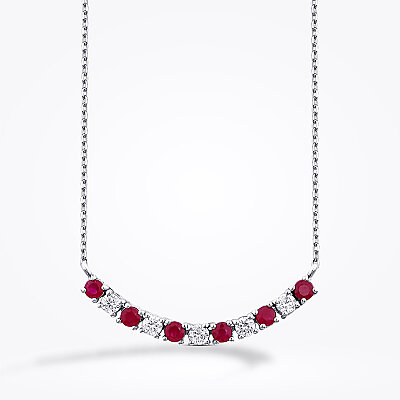 0.49 Karat Pırlanta Yakut Kolye - Baroni Diamond
