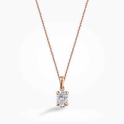 0.50 Karat Pırlanta Oval Tektaş Kolye - Baroni Diamond