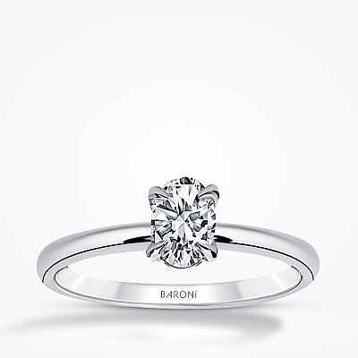0.50 Karat Pırlanta Oval Tektaş Yüzük - Baroni Diamond