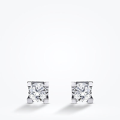 0.50 Karat Pırlanta Tektaş Küpe - Baroni Diamond (1)