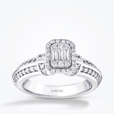 0.52 Karat Pırlanta Baget Yüzük - Baroni Diamond