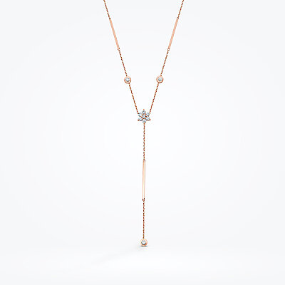 0.53 Karat Pırlanta Sarkan Detaylı Trend Kolye - Baroni Diamond