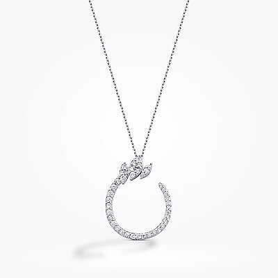 0.54 Karat Pırlanta Yuvarlak Detaylı Kolye - Baroni Diamond