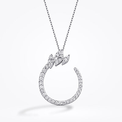 0.54 Karat Pırlanta Yuvarlak Detaylı Kolye - Baroni Diamond (1)
