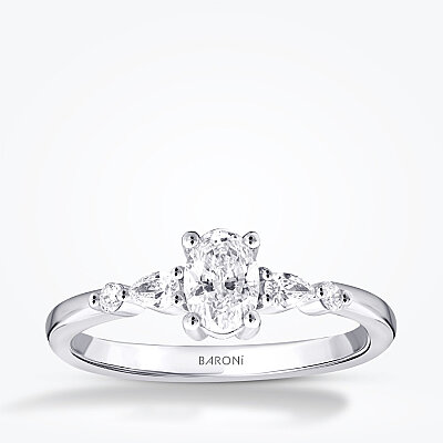 0.55 Karat Pırlanta Oval Tektaş Yüzük - Baroni Diamond