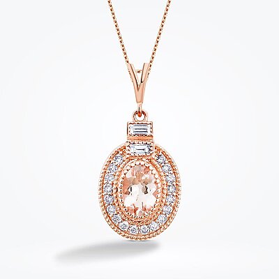 0.56 Karat Pırlanta Morganit Kolye - Baroni Diamond (1)