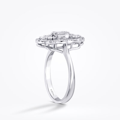 0.57 Karat Pırlanta Trend Baget Yüzük - Baroni Diamond (1)