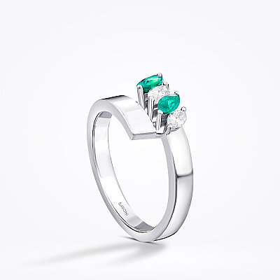 0.58 Karat Pırlanta Zümrüt Yüzük - Baroni Diamond (1)