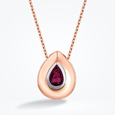 0.59 Karat Damla Yakut Kolye - Baroni Diamond (1)