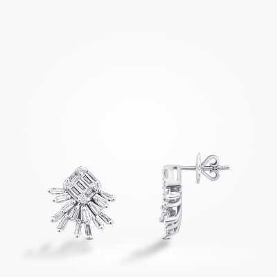 0.59 Karat Pırlanta Baget Küpe - Baroni Diamond