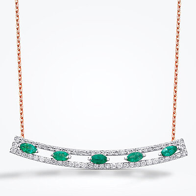 0.59 Karat Pırlanta Zümrüt Kolye - Baroni Diamond (1)