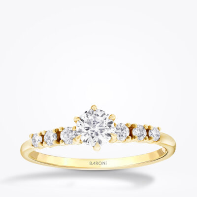 0.60 Karat Pırlanta Lotus Tektaş Yüzük - Baroni Diamond