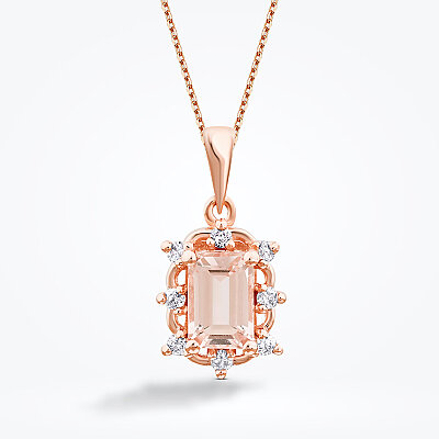 0.60 Karat Pırlanta Morganit Kolye - Baroni Diamond (1)