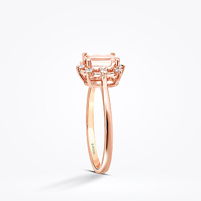 0.60 Karat Pırlanta Morganit Yüzük - Baroni Diamond (1)