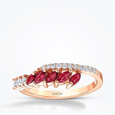 0.60 Karat Pırlanta Yakut Yüzük - Baroni Diamond