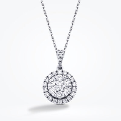 0.63 Karat Pırlanta Yuvarlak Taşlı Trend Kolye - Baroni Diamond (1)