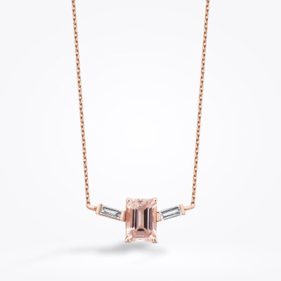 0.65 Karat Pırlanta Morganit Kolye - Baroni Diamond