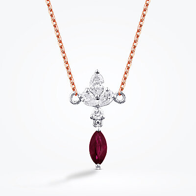 0.66 Karat Pırlanta Yakut Kolye - Baroni Diamond (1)