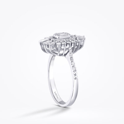 0.68 Karat Pırlanta Baget Trend Yüzük - Baroni Diamond (1)