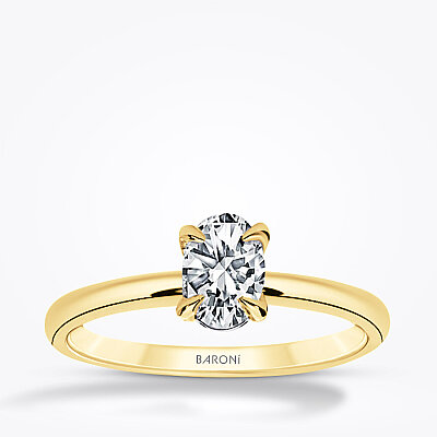 0.70 Karat Pırlanta Oval Tektaş Yüzük - Baroni Diamond