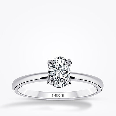 0.70 Karat Pırlanta Oval Tektaş Yüzük - Baroni Diamond