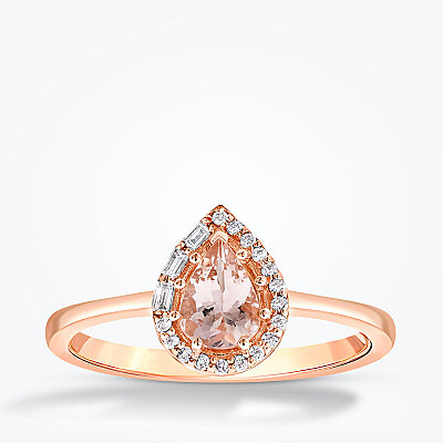 0.71 Karat Pırlanta Morganit Yüzük - Baroni Diamond