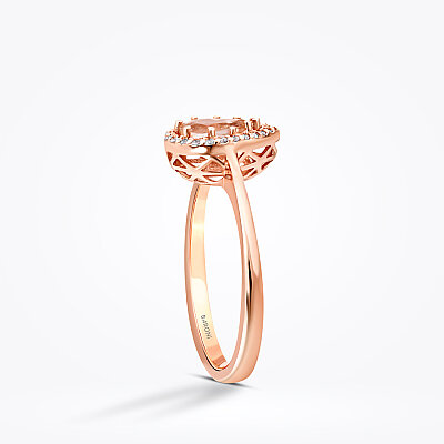 0.71 Karat Pırlanta Morganit Yüzük - Baroni Diamond (1)