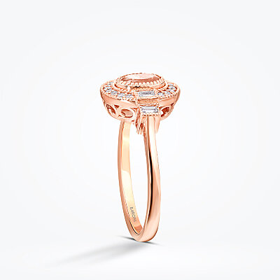 0.71 Karat Pırlanta Morganit Yüzük - Baroni Diamond (1)